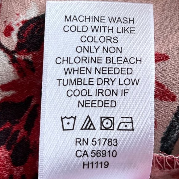 Maurices Womens Dressy Floral Tank Top Sz XL Pink V Neck Bar Back Flowy Chiffon - Picture 9 of 10